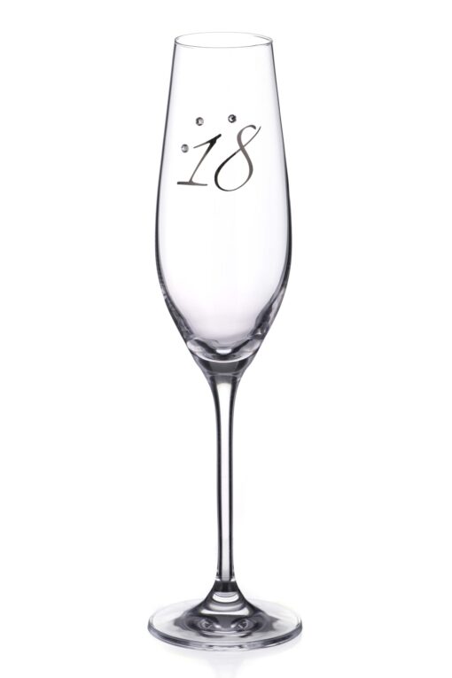 18th Birthday Crystal Champagne Flute