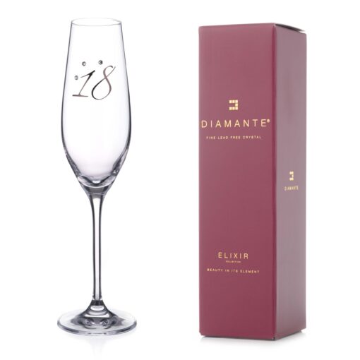 18th Birthday Crystal Champagne Flute - Image 2