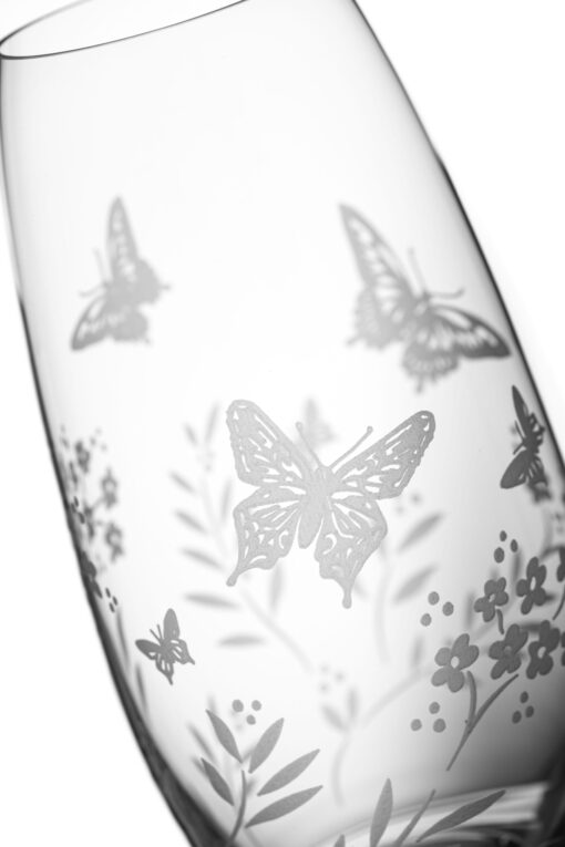 Butterfly Crystal Barrel Vase - 25cm - Image 2