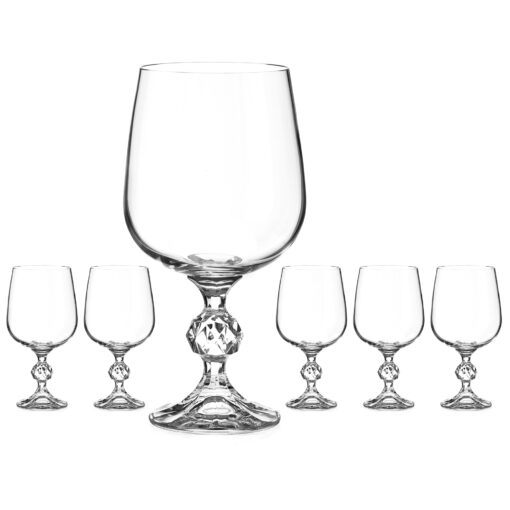 Verres à vin en cristal Claudia - Lot de 6