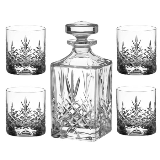 Buckingham Hand Cut Whisky Set - 5 Piece