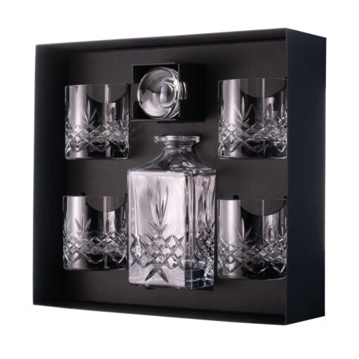 Coffret à whisky taillé à la main Buckingham - 5 pièces – Image 2